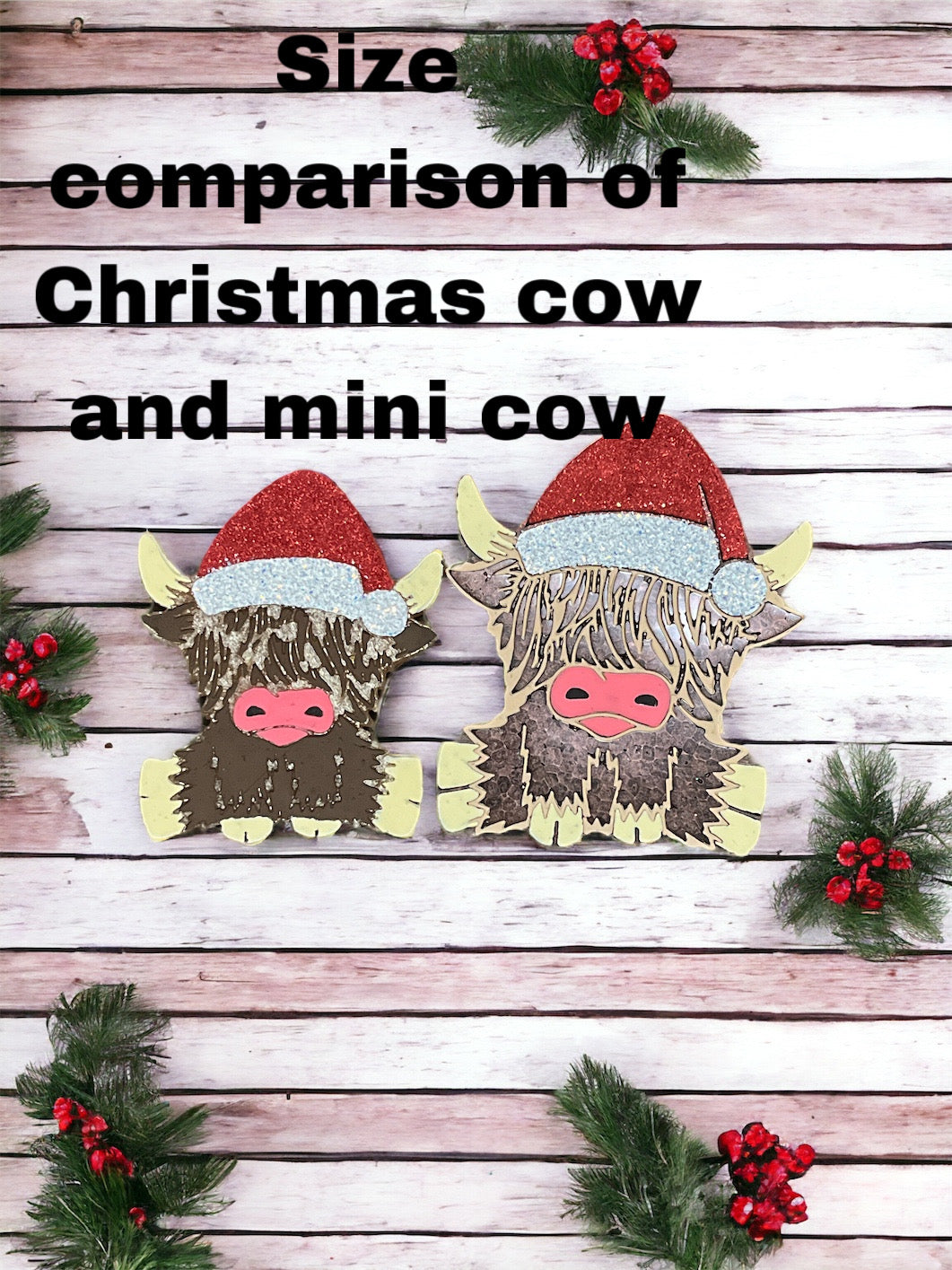 Mini Christmas Cow